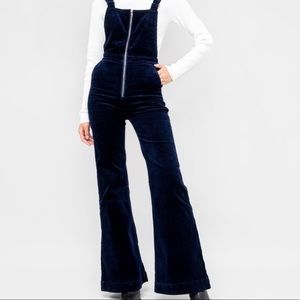 Rolla’s Eastcoast Flare Navy Overalls Size 26